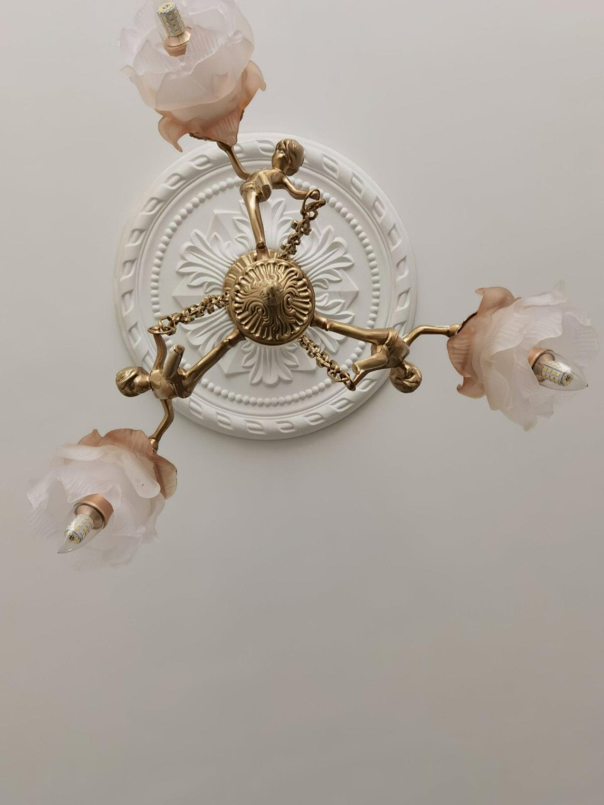Lustre Dinard en laiton et verre – vue 34