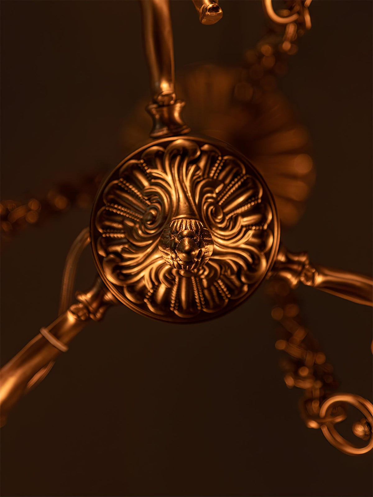 Lustre Dinard en laiton et verre – vue 6