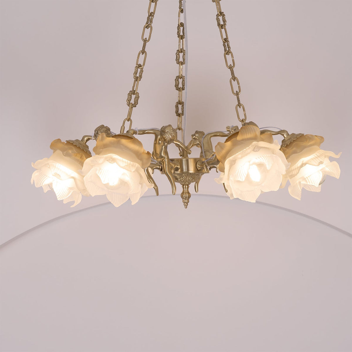 Lustre Dinard en laiton et verre – vue 24