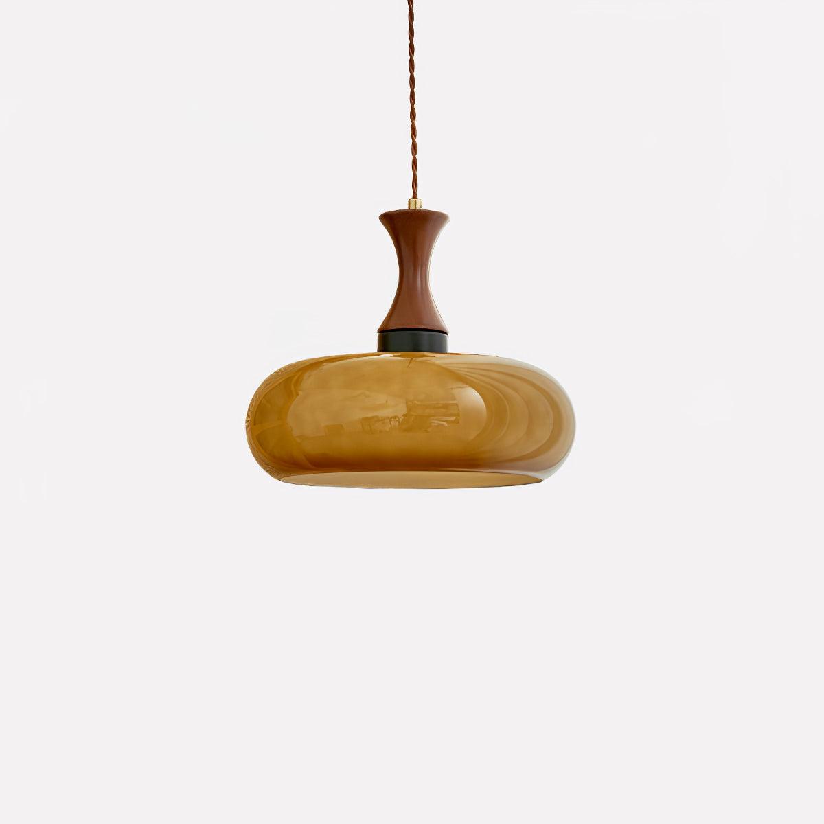 Suspension Camomille en bois et verre – vue 3