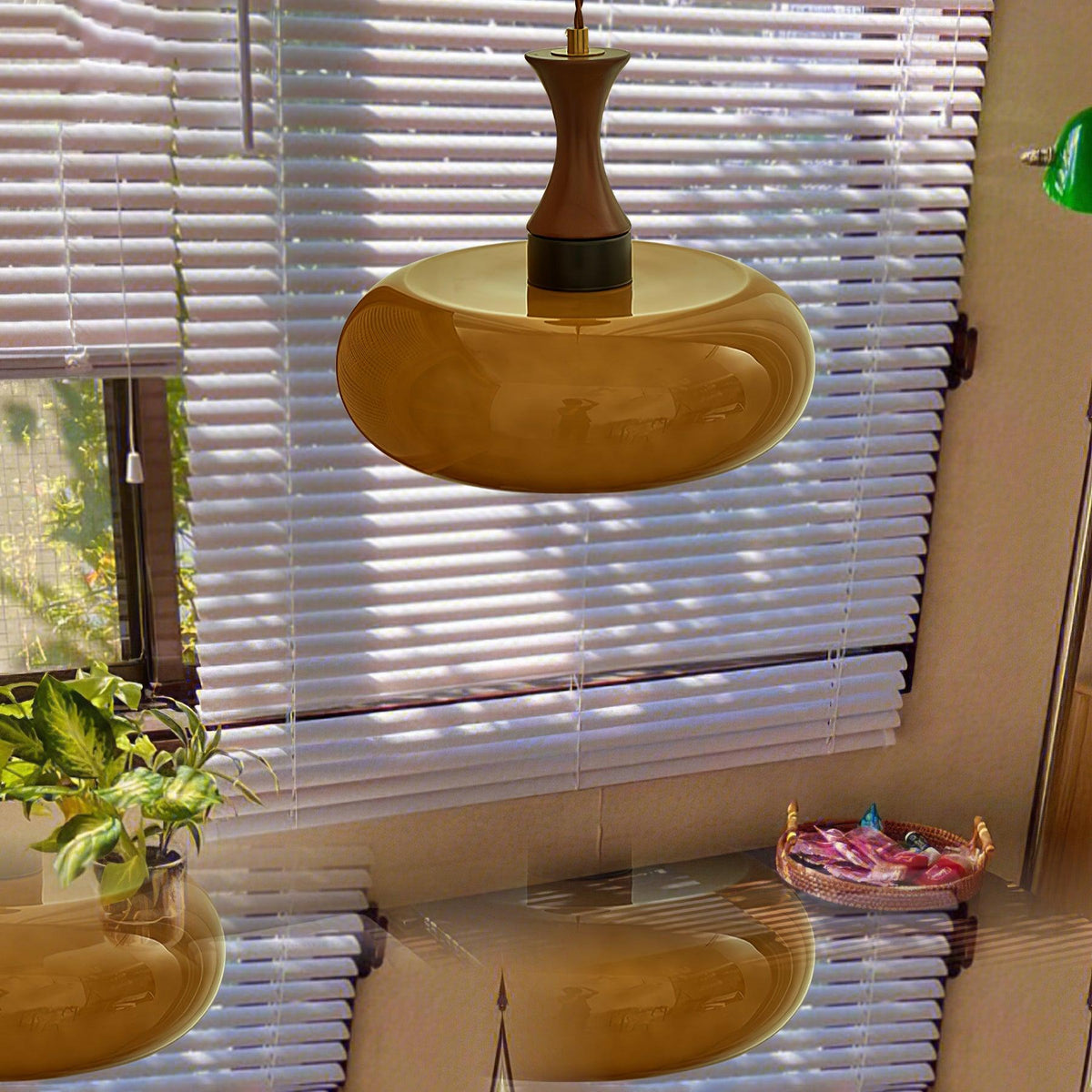 Suspension Camomille en bois et verre – vue 19