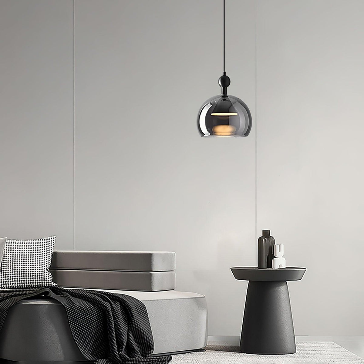 Suspension Caravane en verre et métal – vue 45