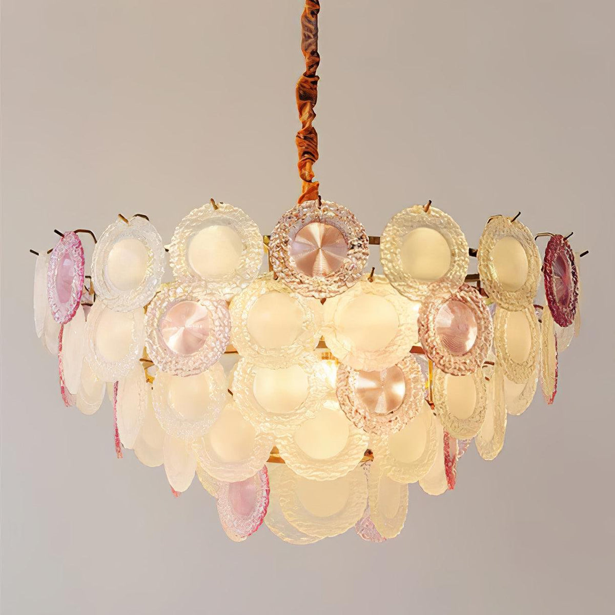 Lustre Framboise en verre et métal – vue 25