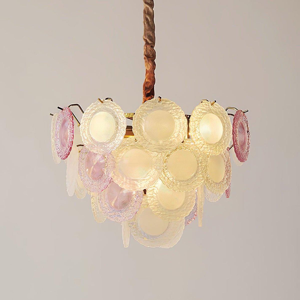 Lustre Framboise en verre et métal – vue 42