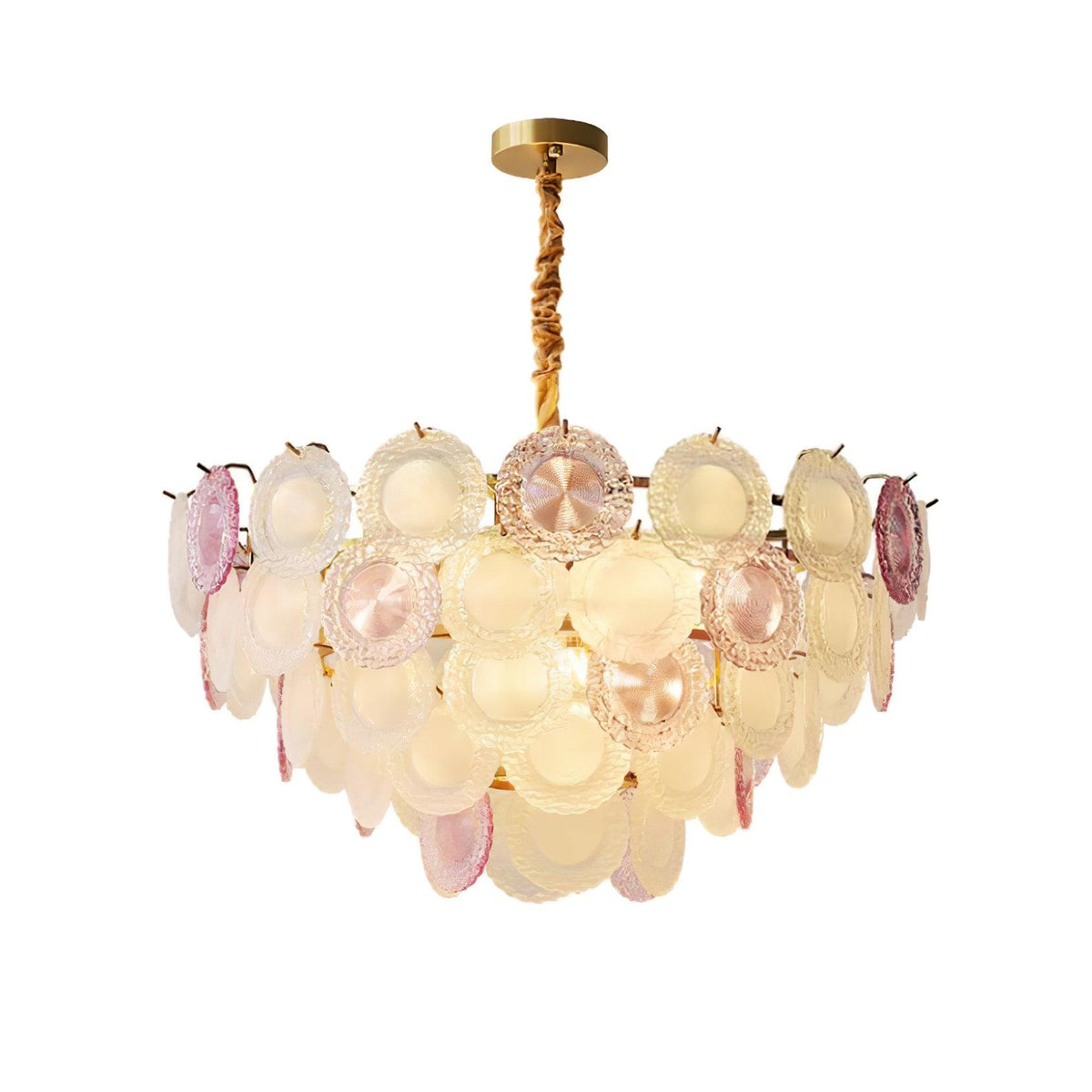 Lustre Framboise en verre et métal – vue 30