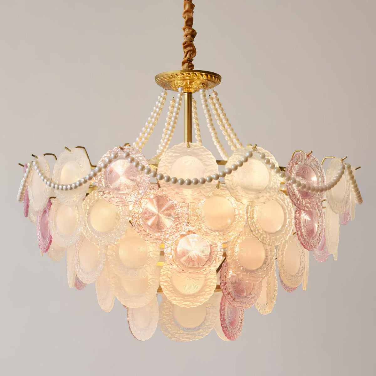 Lustre Framboise en verre et métal – vue 5