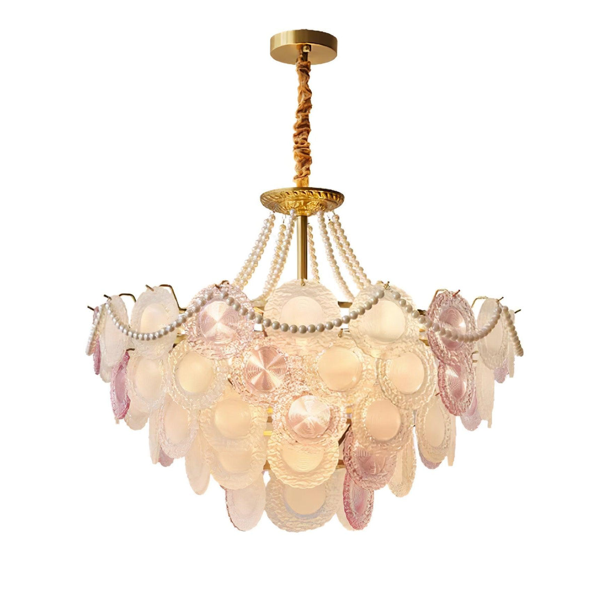 Lustre Framboise en verre et métal – vue 19