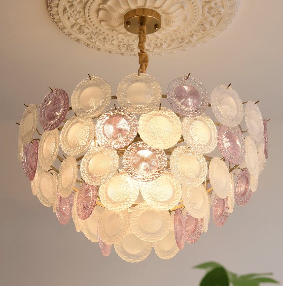 Lustre Framboise en verre et métal – vue 16