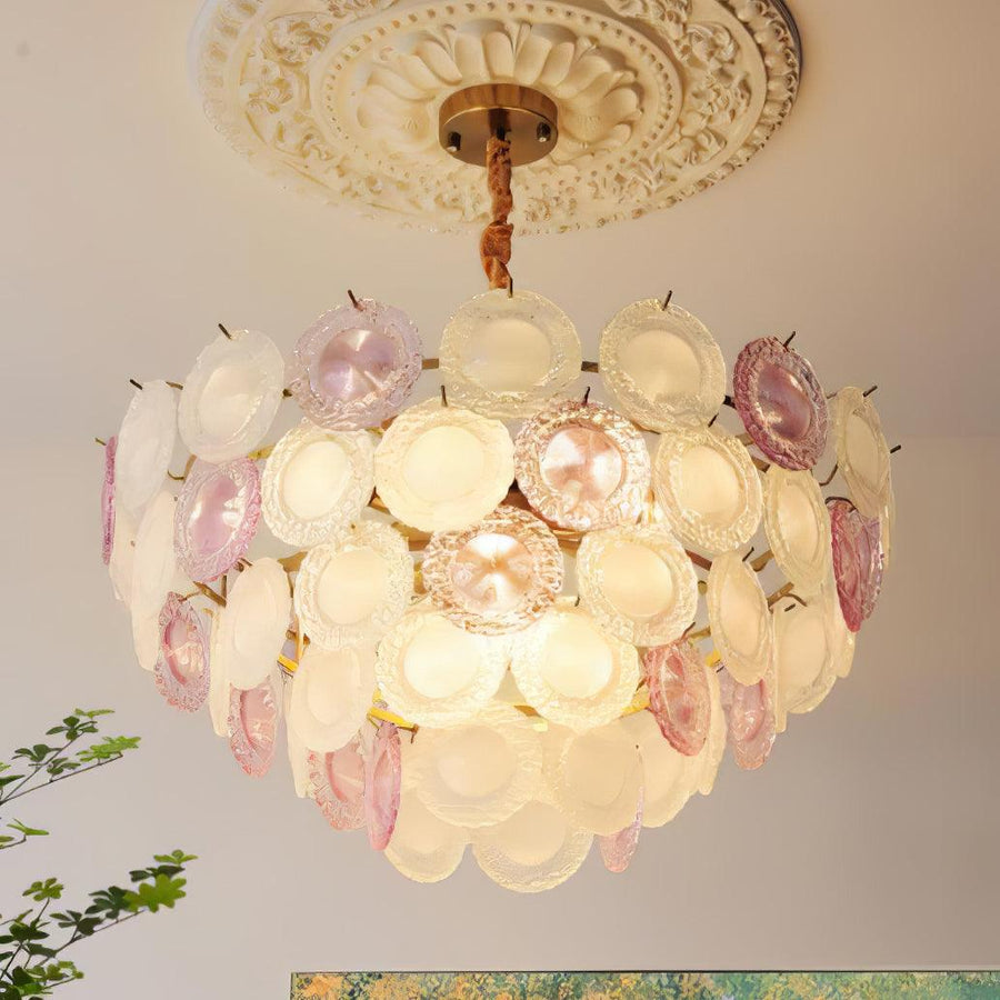 Lustre Framboise en verre et métal – vue 4