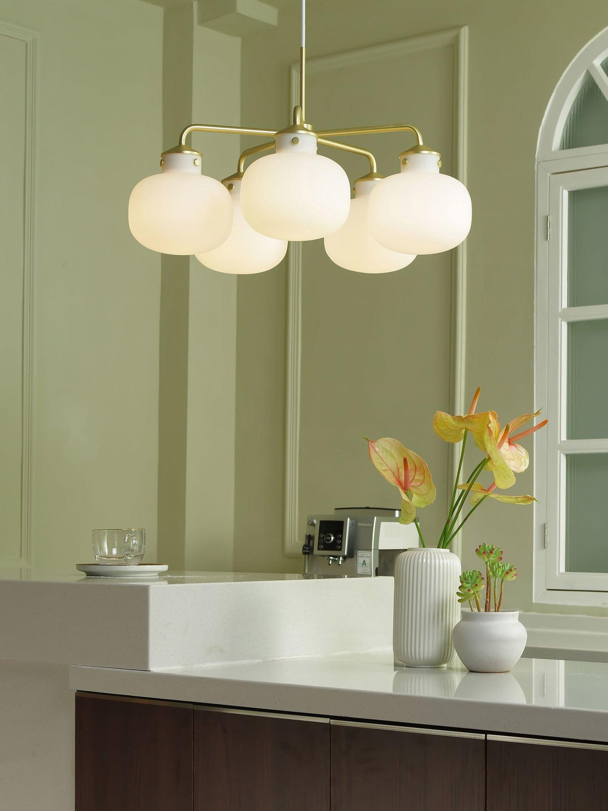 Suspension Adagio en verre et métal – vue 5