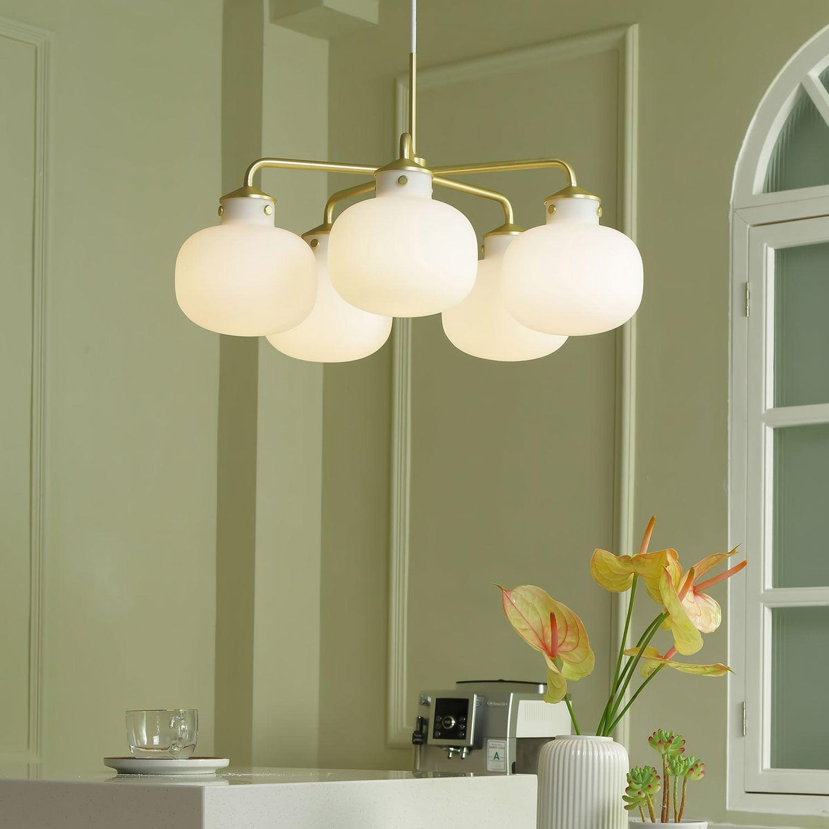 Suspension Adagio en verre et métal – vue 7