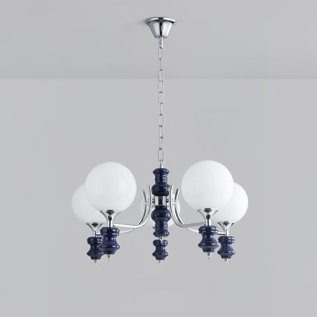 Lustre Navette en verre et métal – vue 25