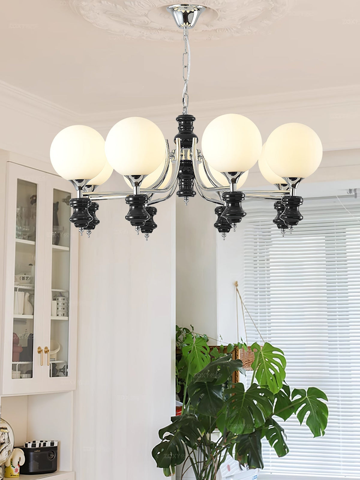 Lustre Navette en verre et métal – vue 34