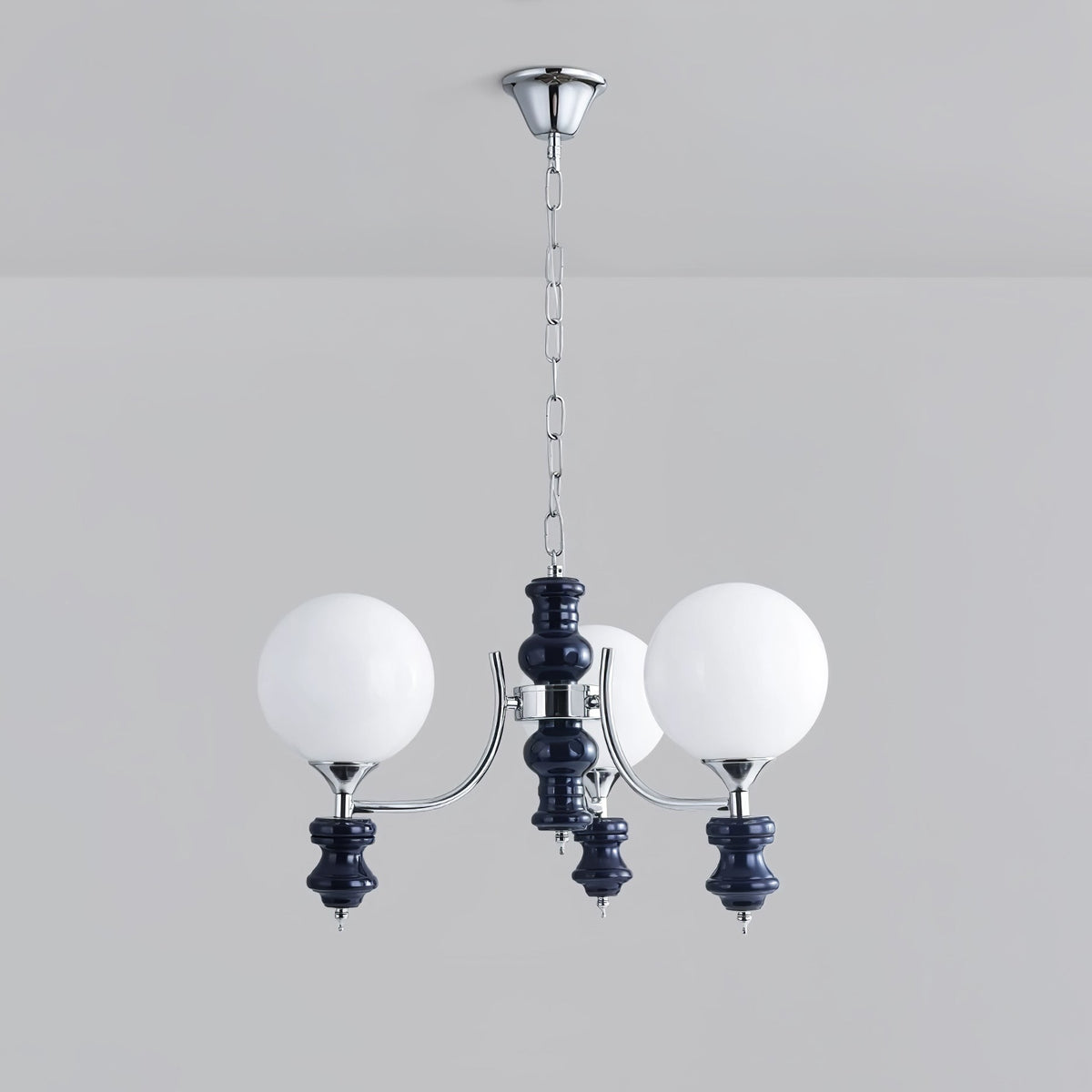 Lustre Navette en verre et métal – vue 22