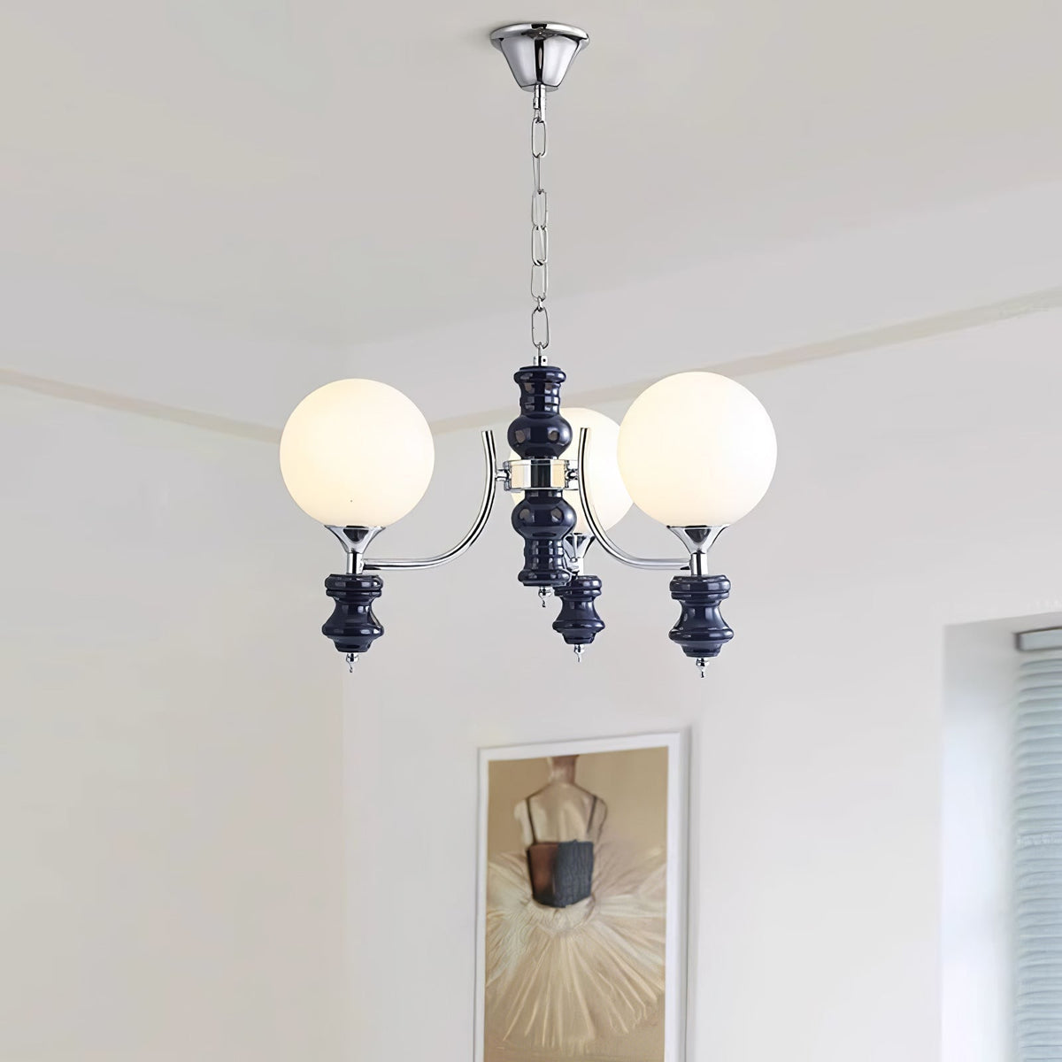 Lustre Navette en verre et métal – vue 42