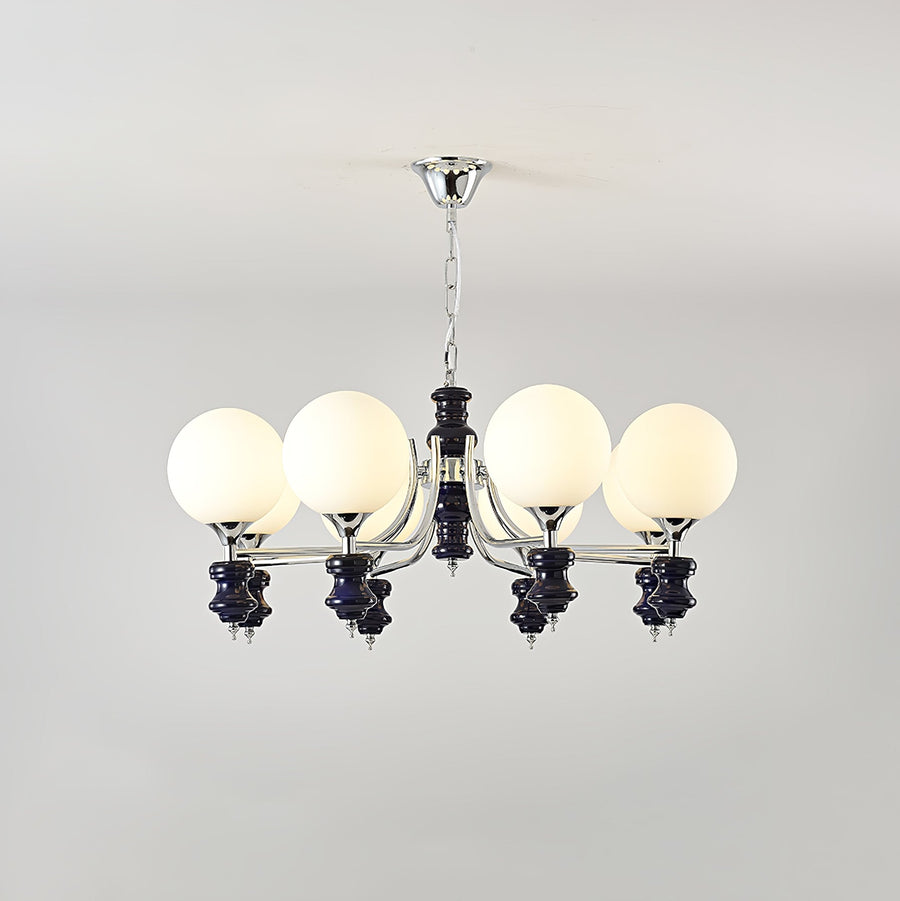 Lustre Navette en verre et métal – vue 5