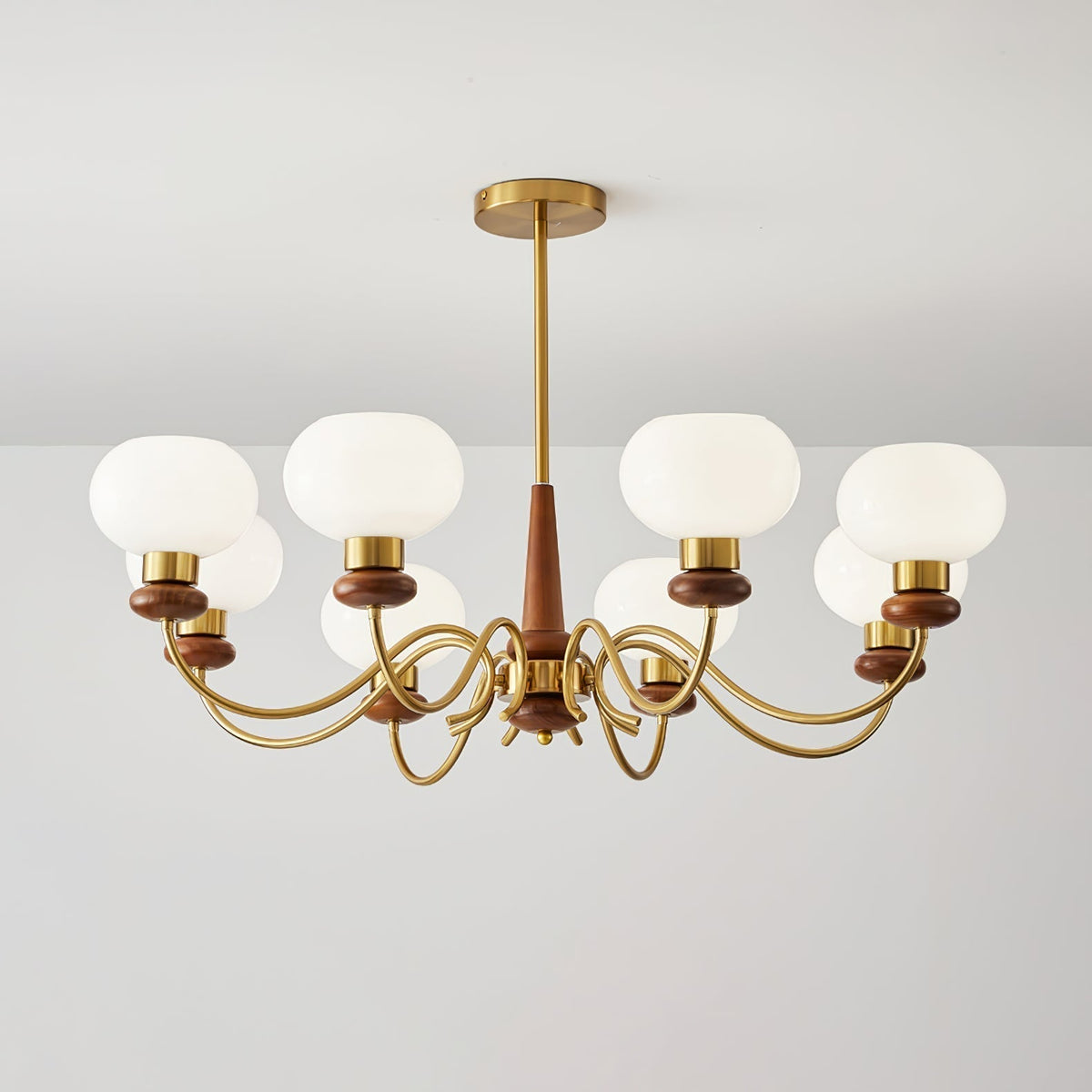 Lustre Idylle en bois et laiton – vue 23