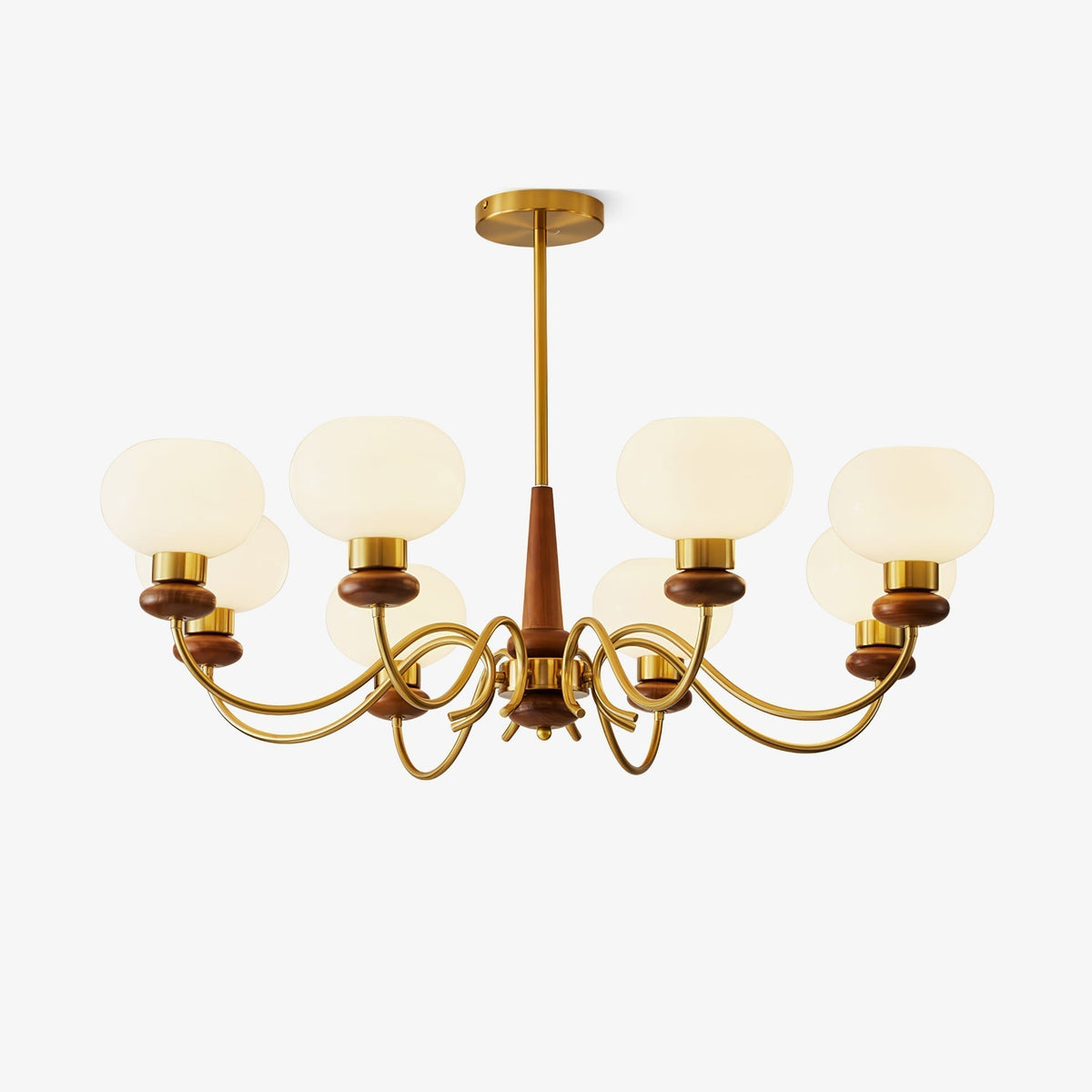 Lustre Idylle en bois et laiton – vue 5