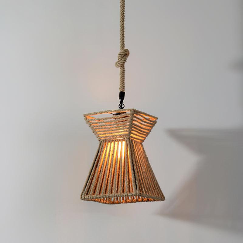 Suspension Harpe en jute et fer – vue 20