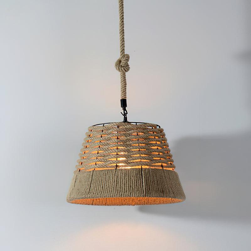 Suspension Harpe en jute et fer – vue 38
