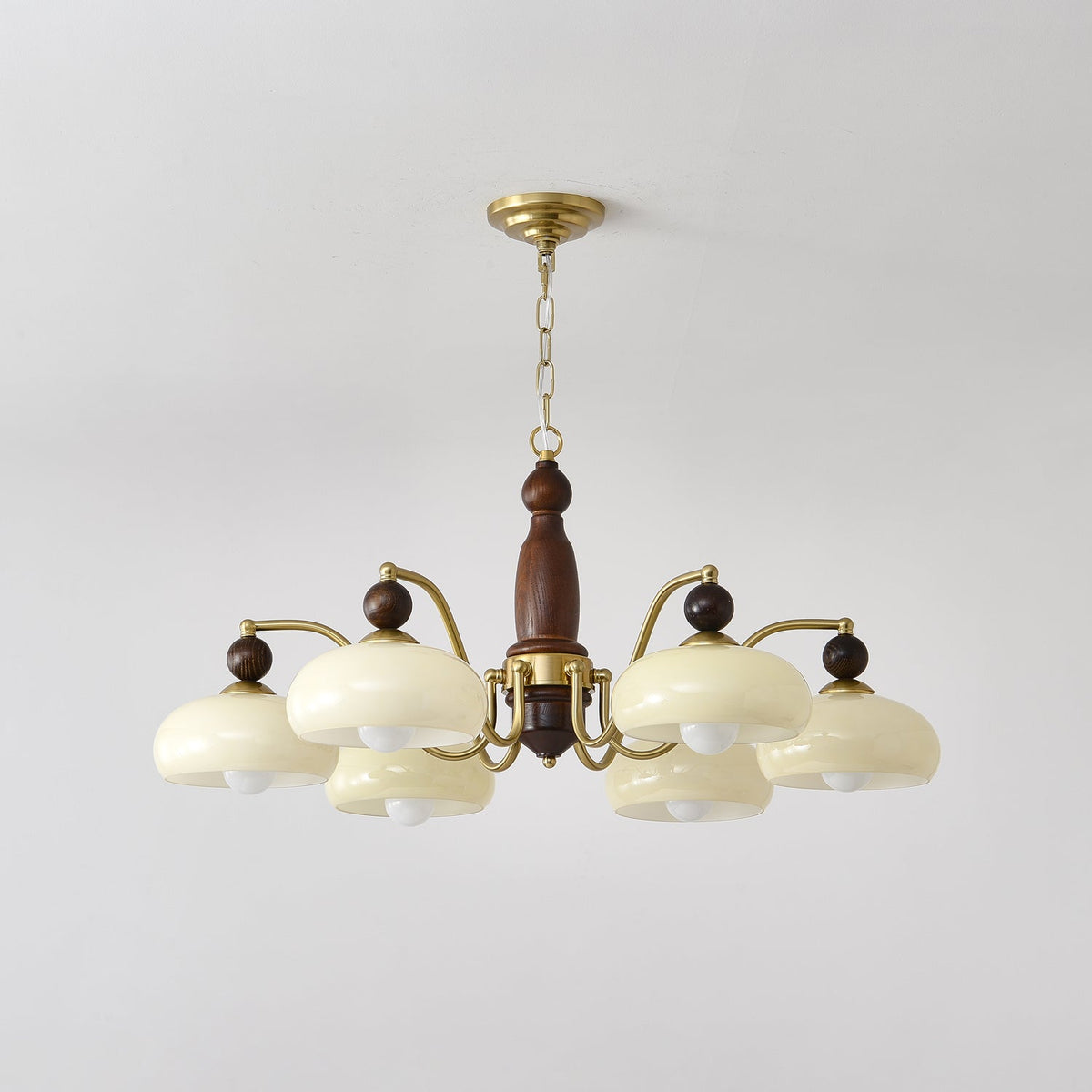 Lustre Comète en verre et bois – vue 22