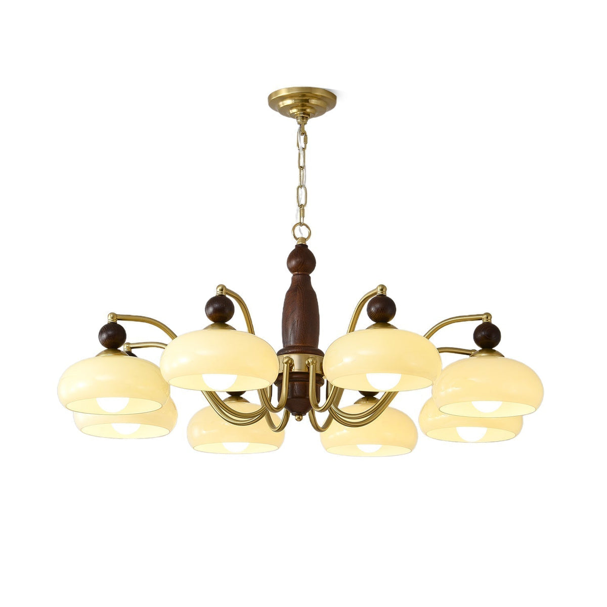 Lustre Comète en verre et bois – vue 16