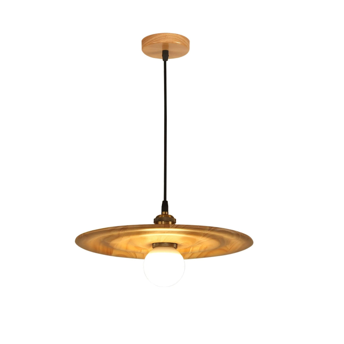 Suspension Oural en verre et bois – vue 20