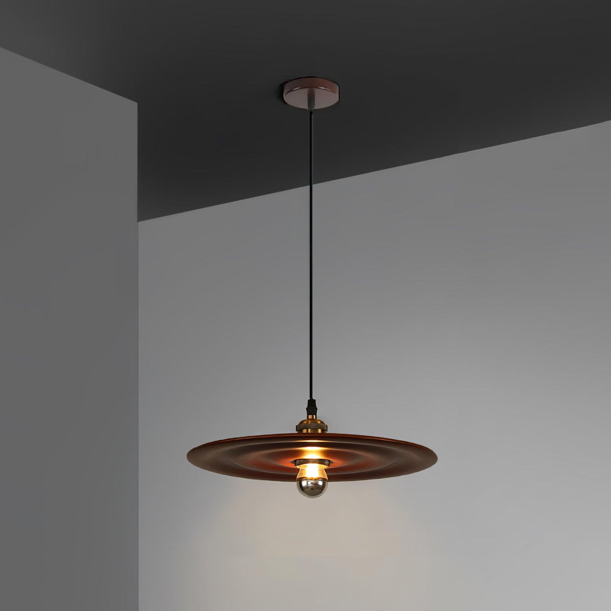 Suspension Oural en verre et bois – vue 6