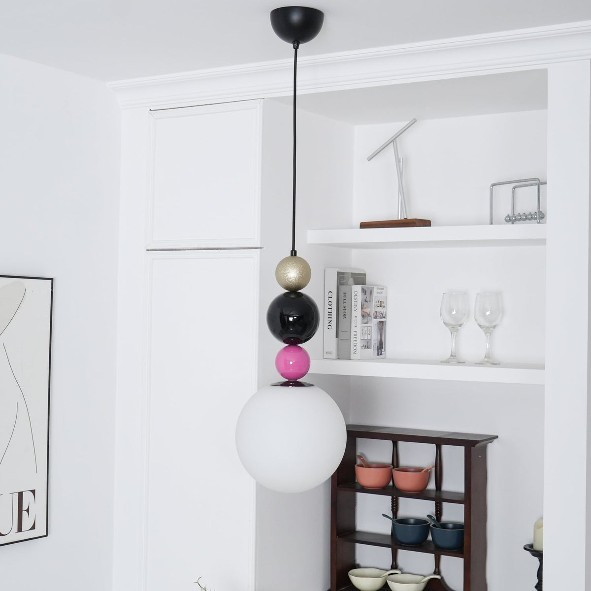 Suspension Vivace en verre et métal – vue 35