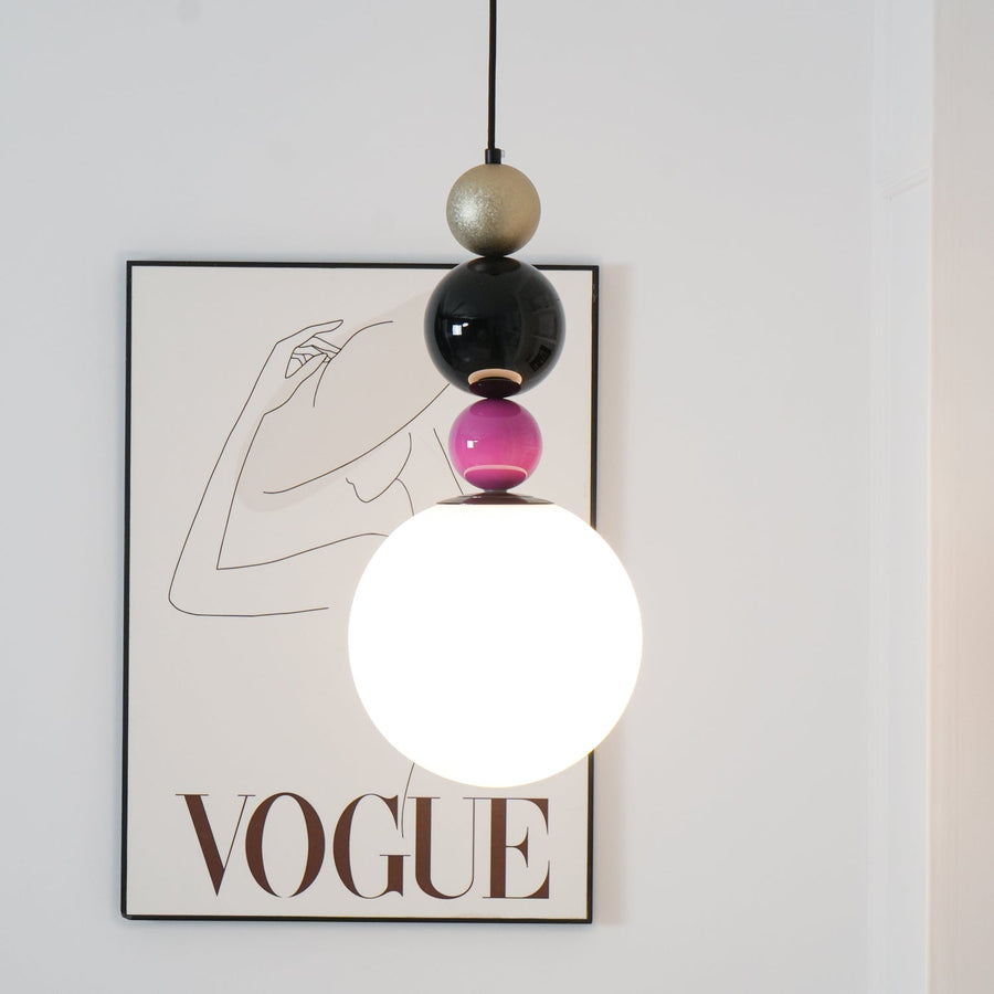 Suspension Vivace en verre et métal – vue 2