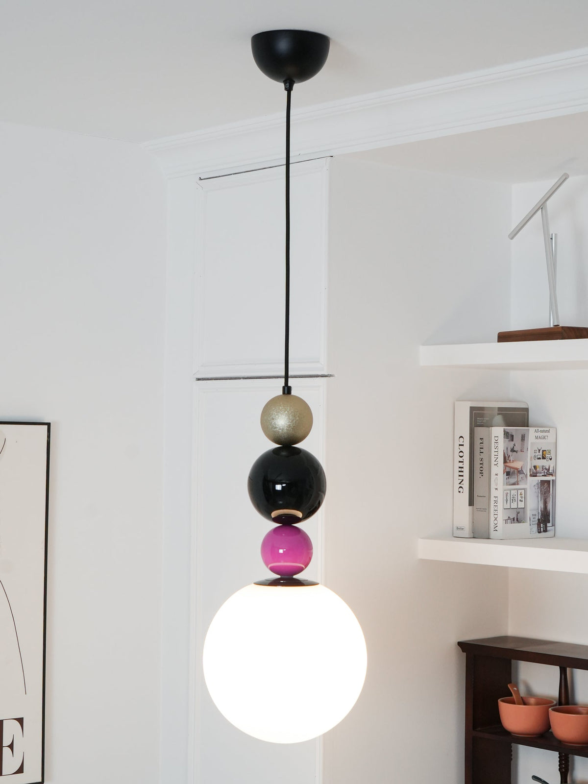 Suspension Vivace en verre et métal – vue 10