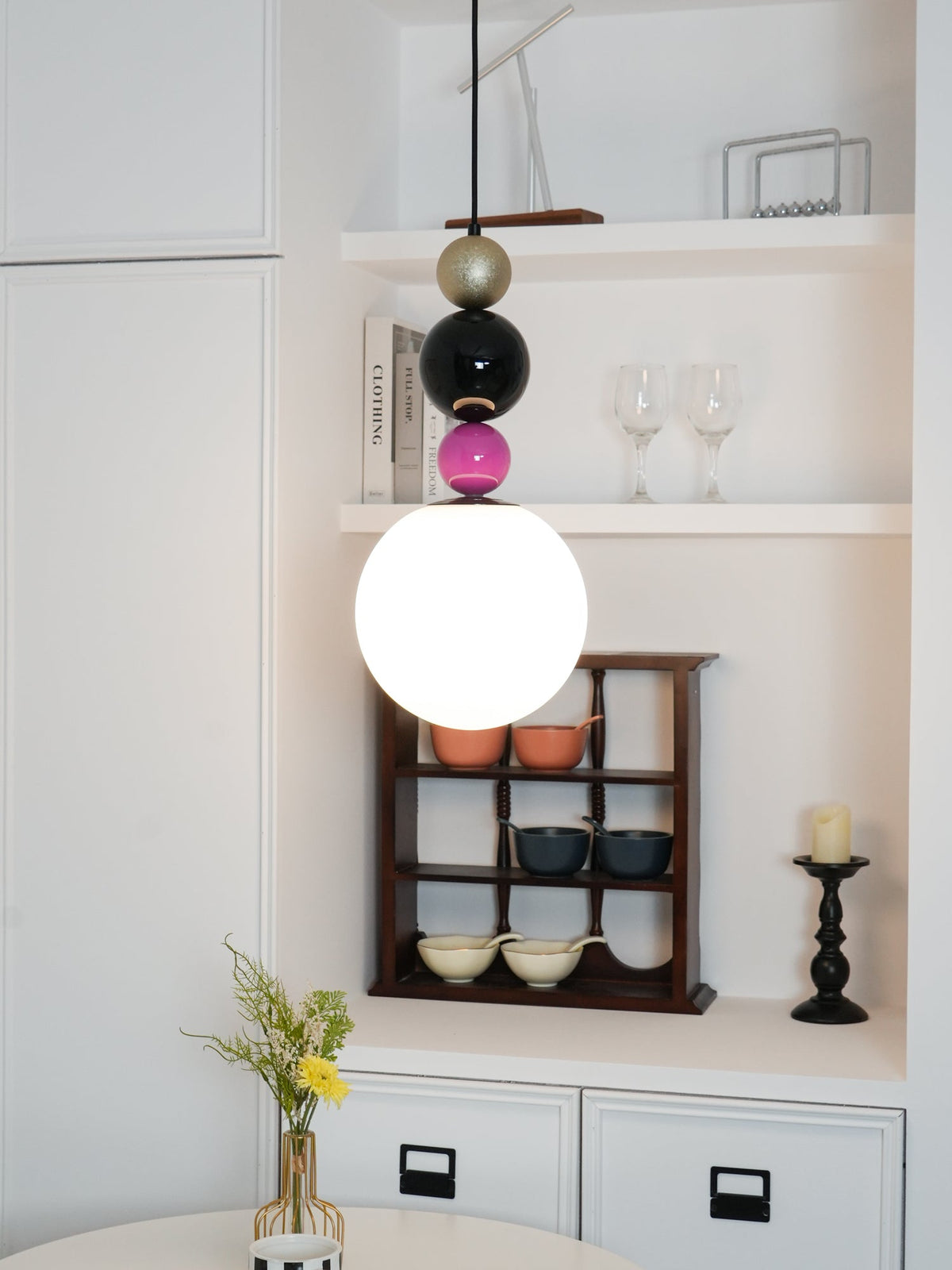 Suspension Vivace en verre et métal – vue 13