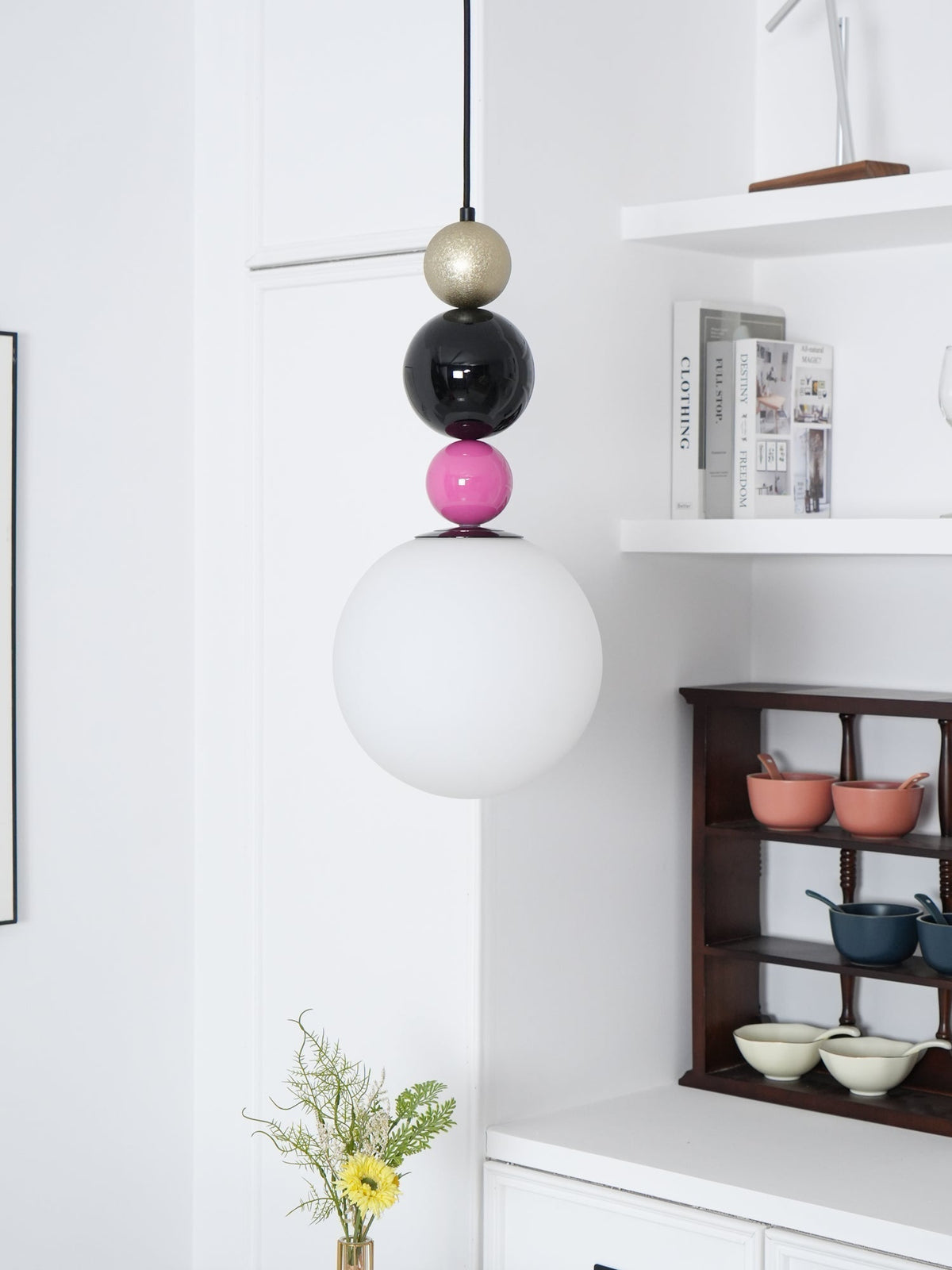 Suspension Vivace en verre et métal – vue 23