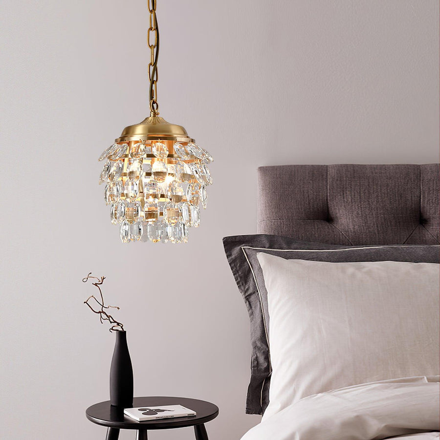 Suspension Cigale en cristal et laiton – vue 3