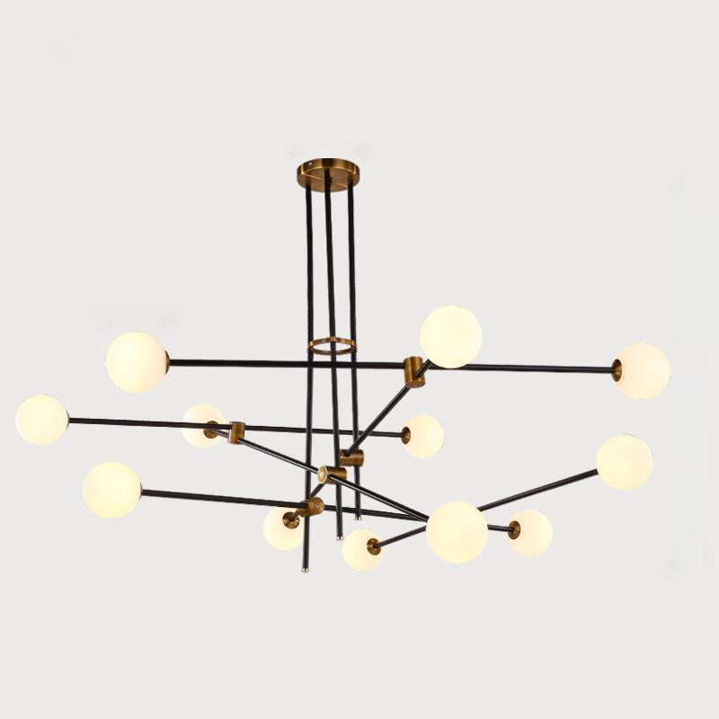 Lustre Salomé en verre et laiton – vue 38