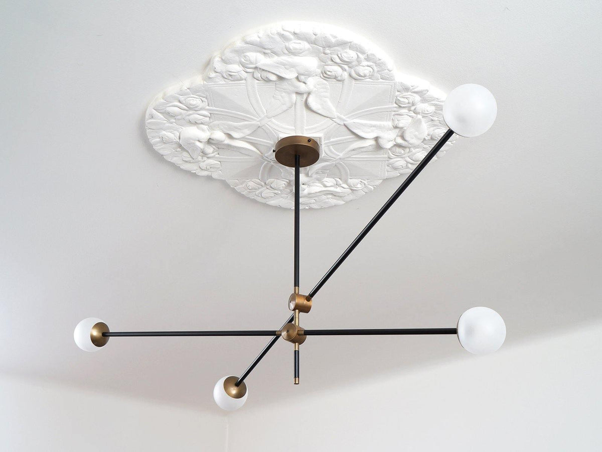 Lustre Salomé en verre et laiton – vue 27