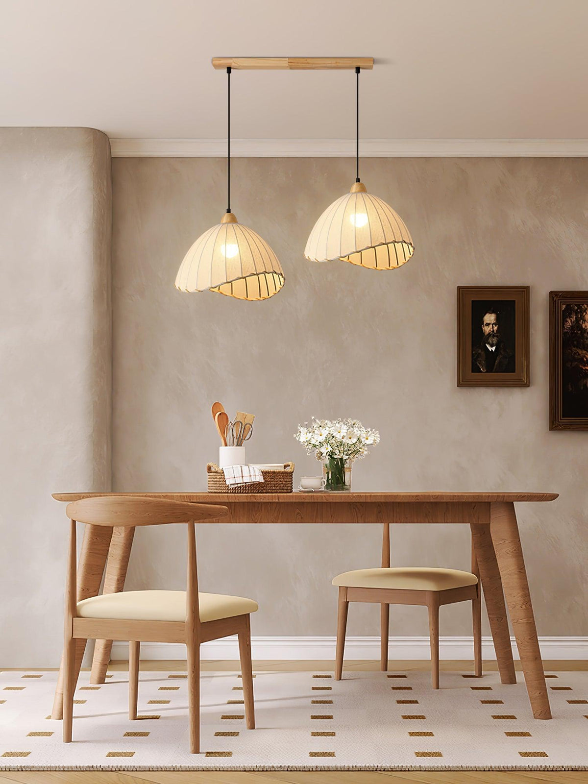 Suspension Rocher en bois et tissu – vue 34