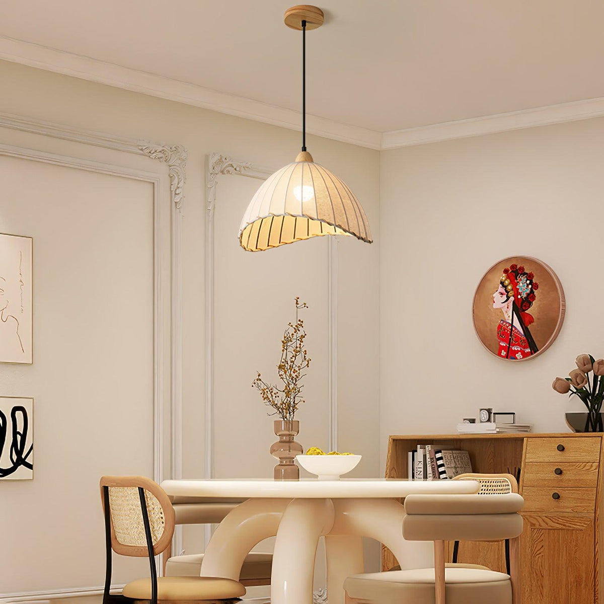 Suspension Rocher en bois et tissu – vue 28