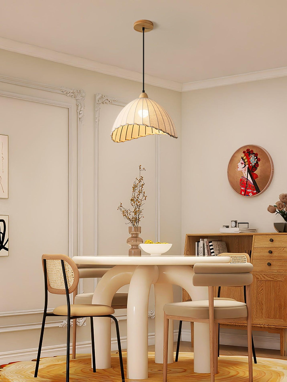 Suspension Rocher en bois et tissu – vue 45