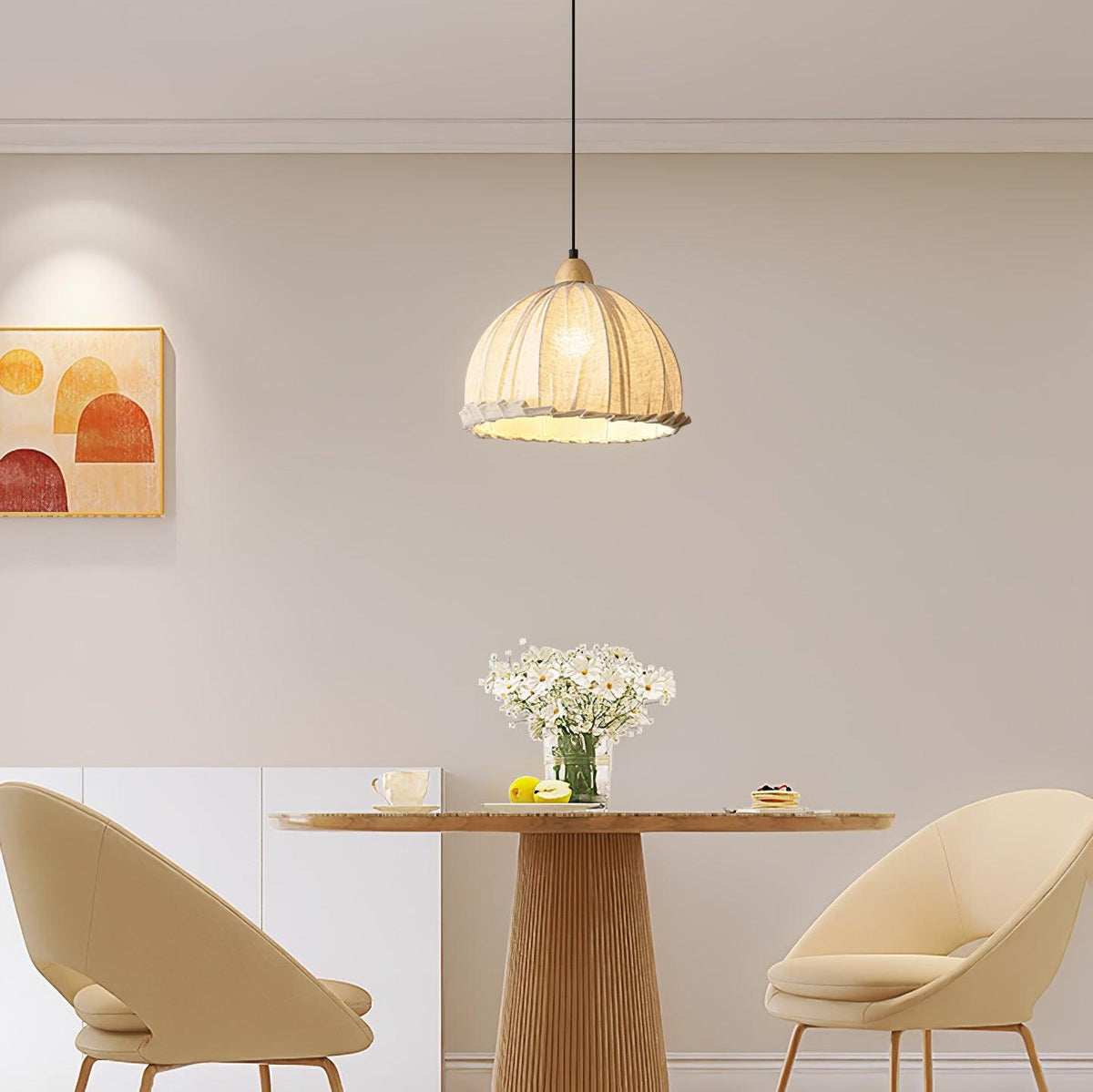 Suspension Rocher en bois et tissu – vue 40