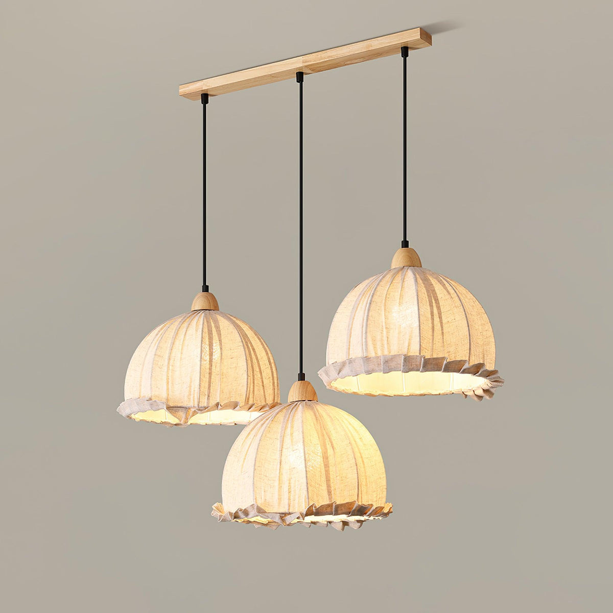Suspension Rocher en bois et tissu – vue 10