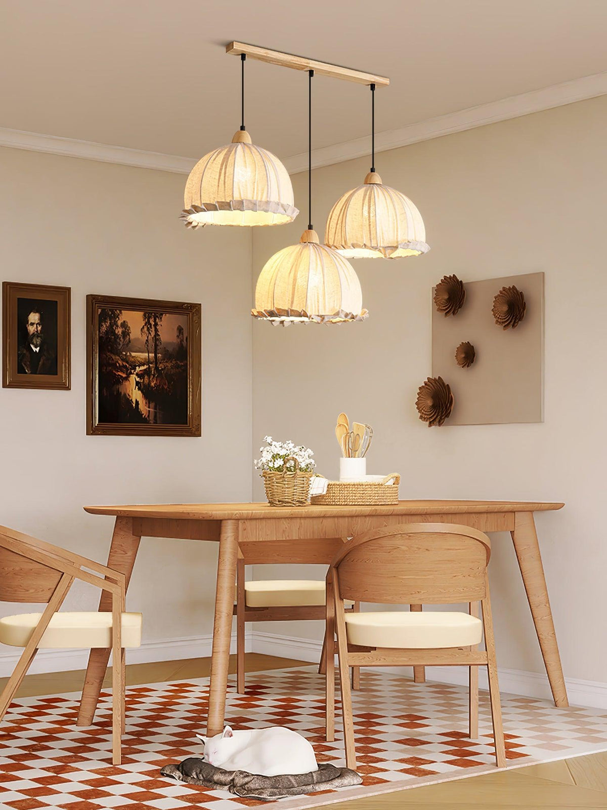 Suspension Rocher en bois et tissu – vue 23