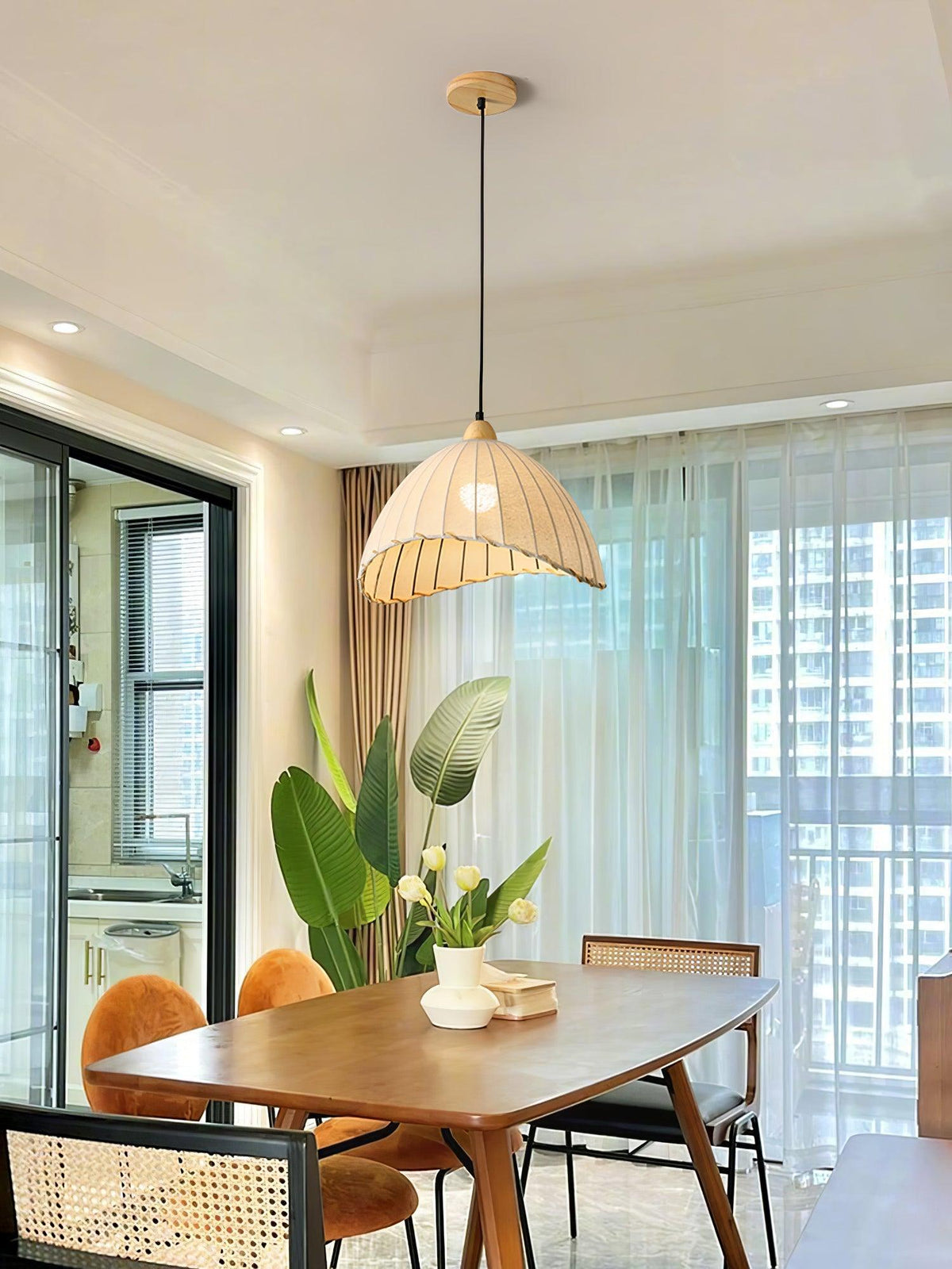 Suspension Rocher en bois et tissu – vue 22