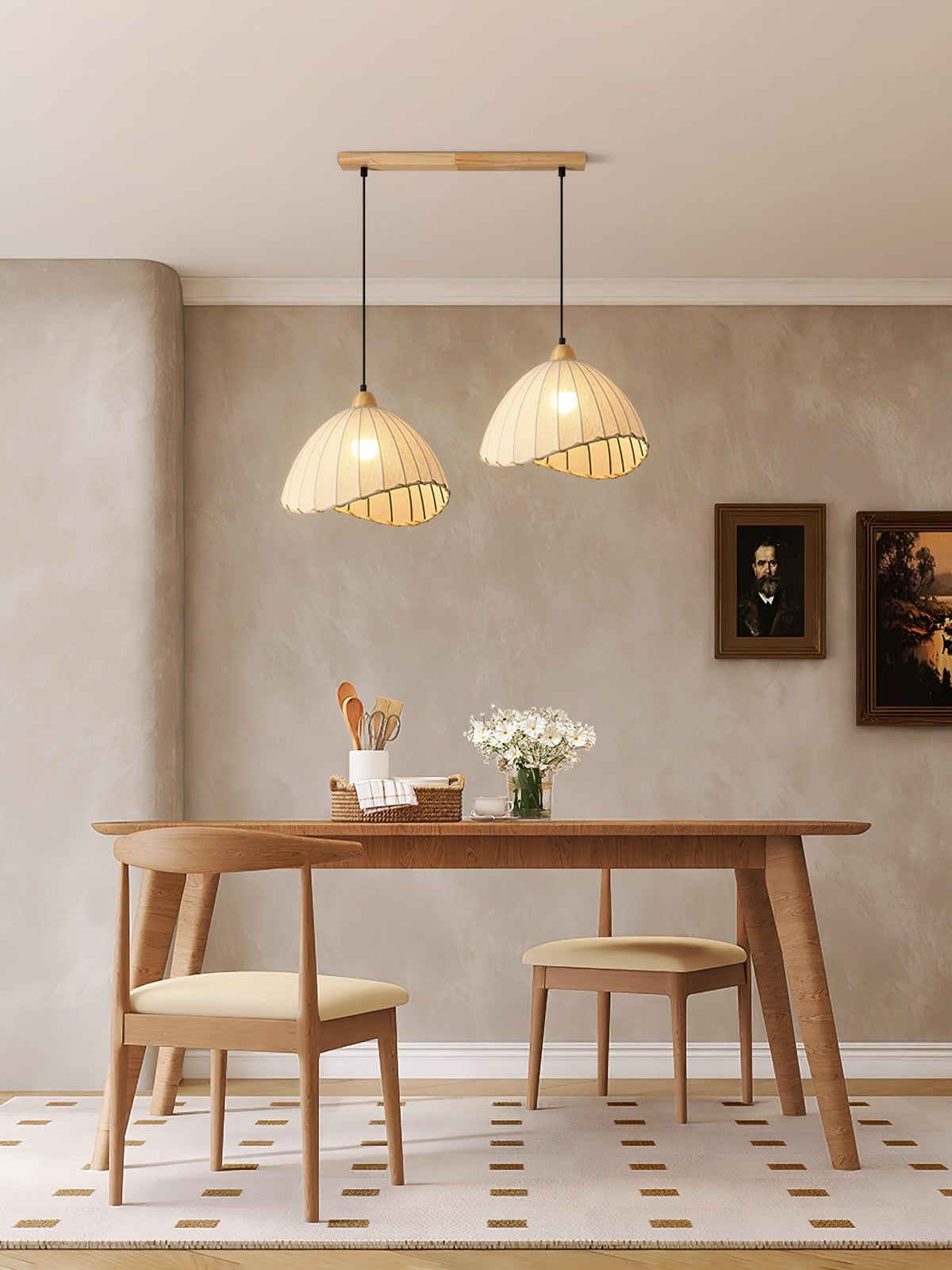 Suspension Rocher en bois et tissu – vue 46