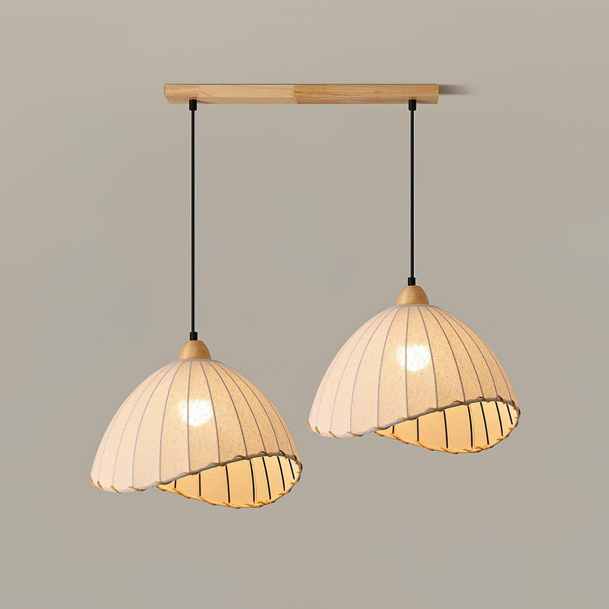 Suspension Rocher en bois et tissu – vue 38