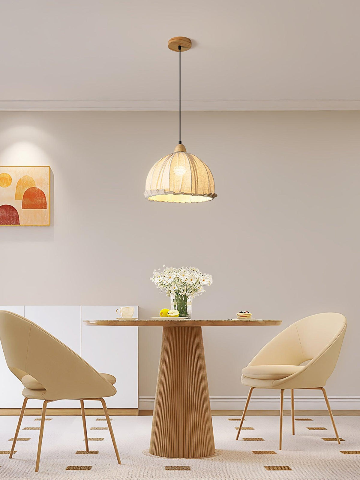 Suspension Rocher en bois et tissu – vue 12