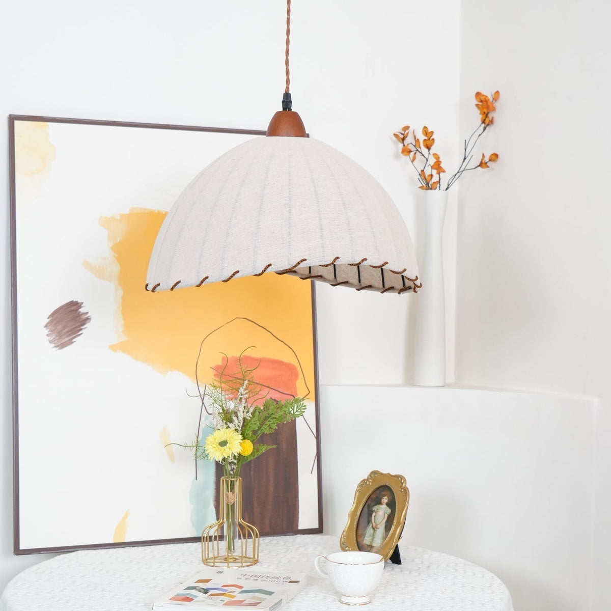 Suspension Rocher en bois et tissu – vue 25