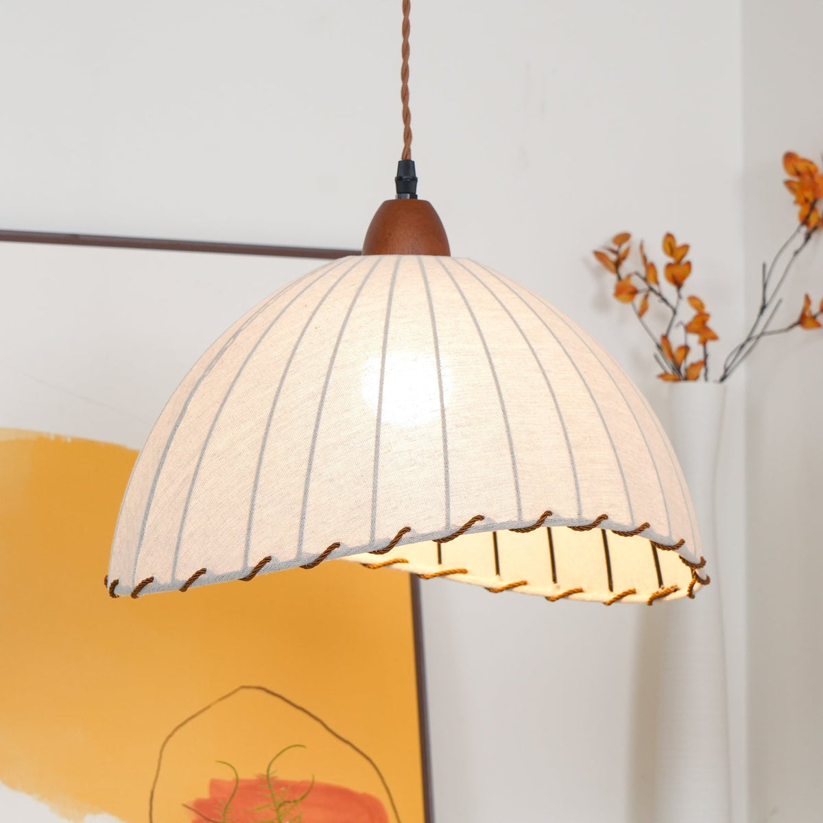 Suspension Rocher en bois et tissu – vue 29