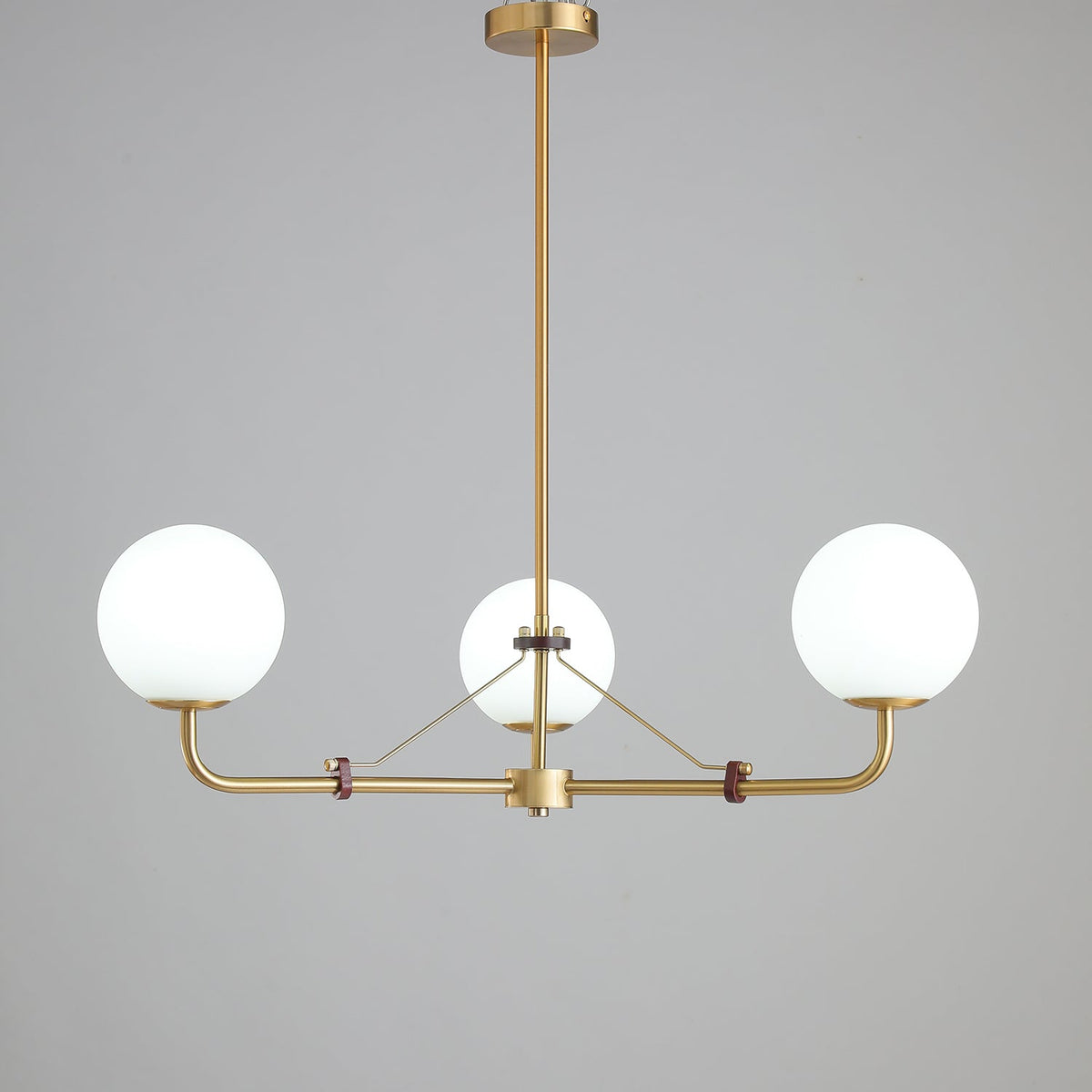 Lustre Bonifacio en laiton et verre – vue 38