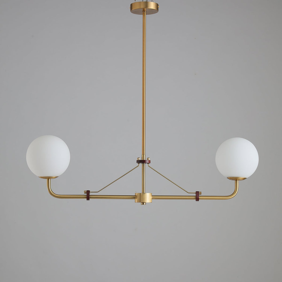 Lustre Bonifacio en laiton et verre – vue 13